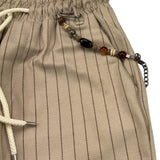 NEVER TOO pantalone tinta unita con fantasia a righe Beige per Bambino NT2120RX BEIGE NEVER TOO