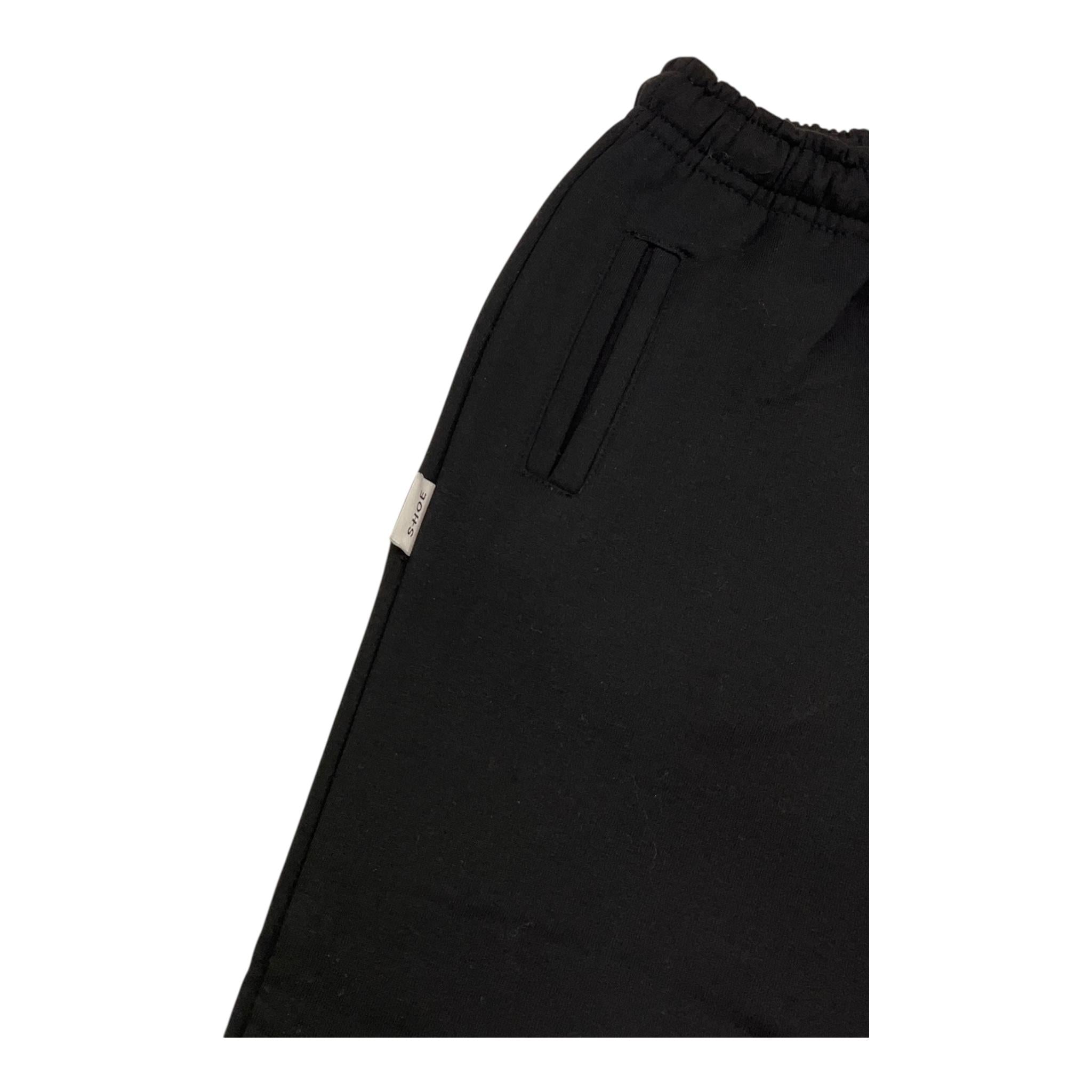 SHOE pantalone tuta tinta unita con stampa in contrasto Nero per Bambino PRESTN0119 NERO SHOE