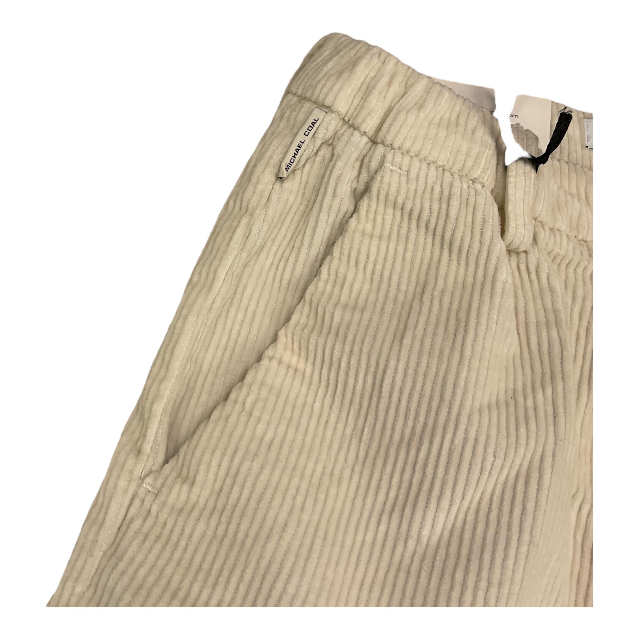 MICHAEL COAL pantalone tinta unita con elastico in vita Panna per Bambino YOUTHO3588F24 PANNA MICHAEL COAL
