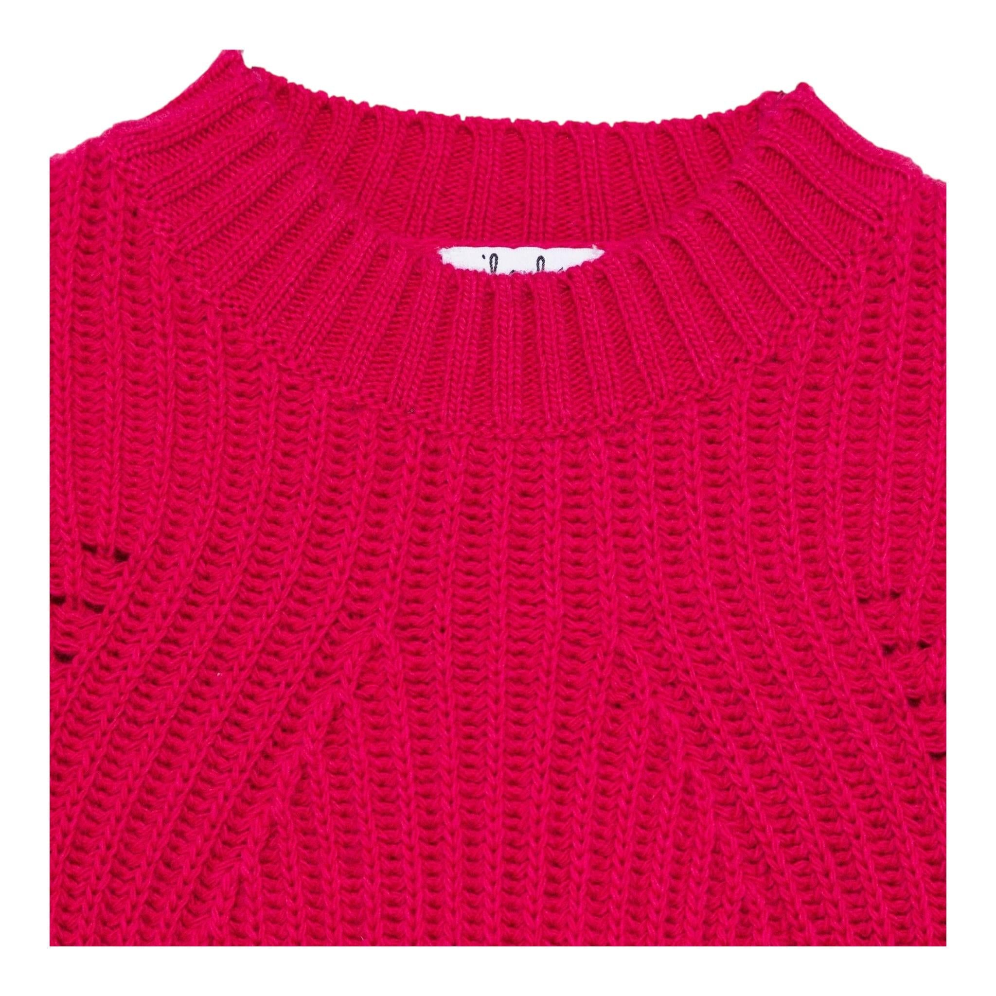 IL GUFO maglia mezzo collo tinta unita Fuxia per Neonata A24MA454EM220 FUXIA IL GUFO