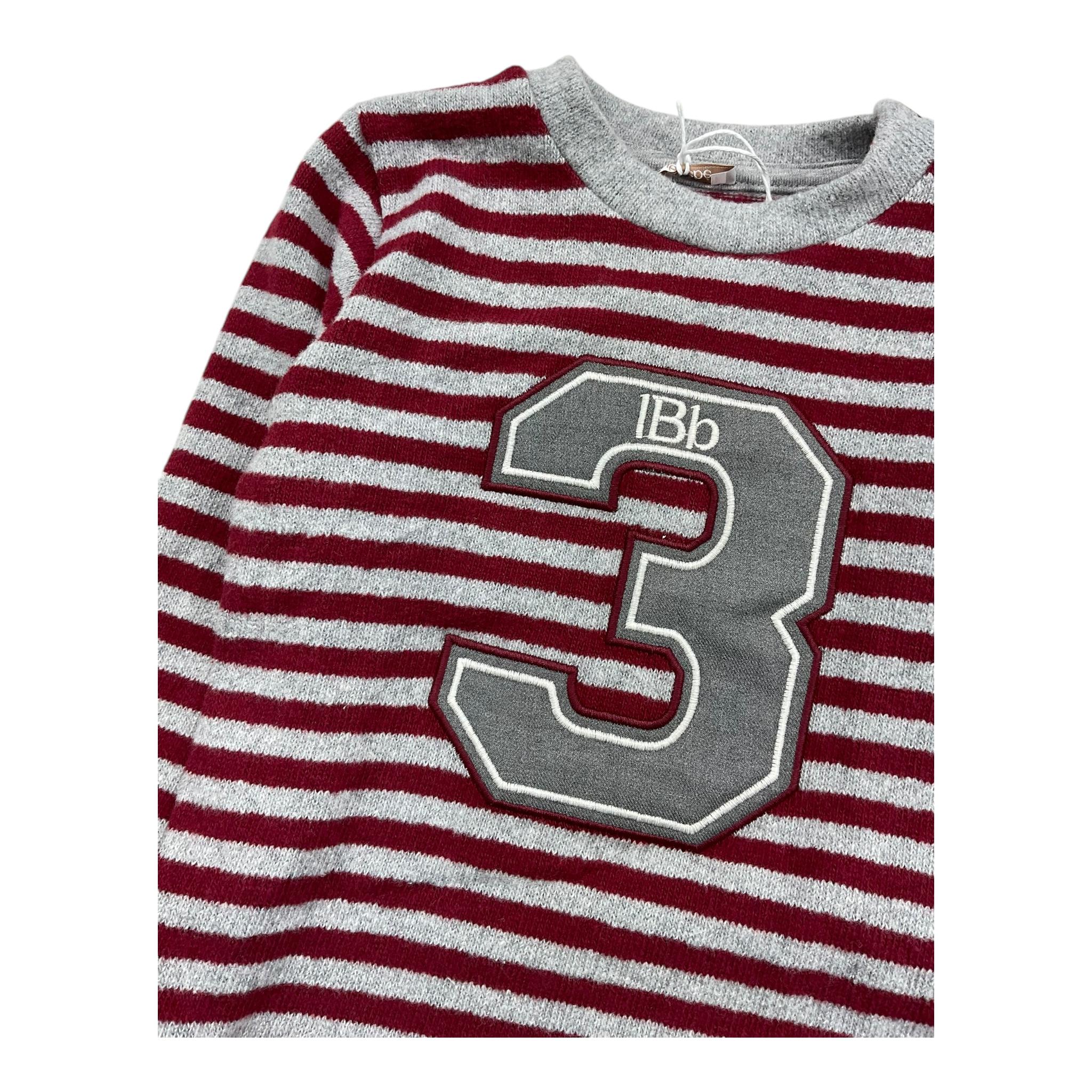 LE BEBE' maglia girocollo fantasia a righe Rosso/grigio per Neonato LBB5154 ROSSO/GRIGIO LE BEBE'