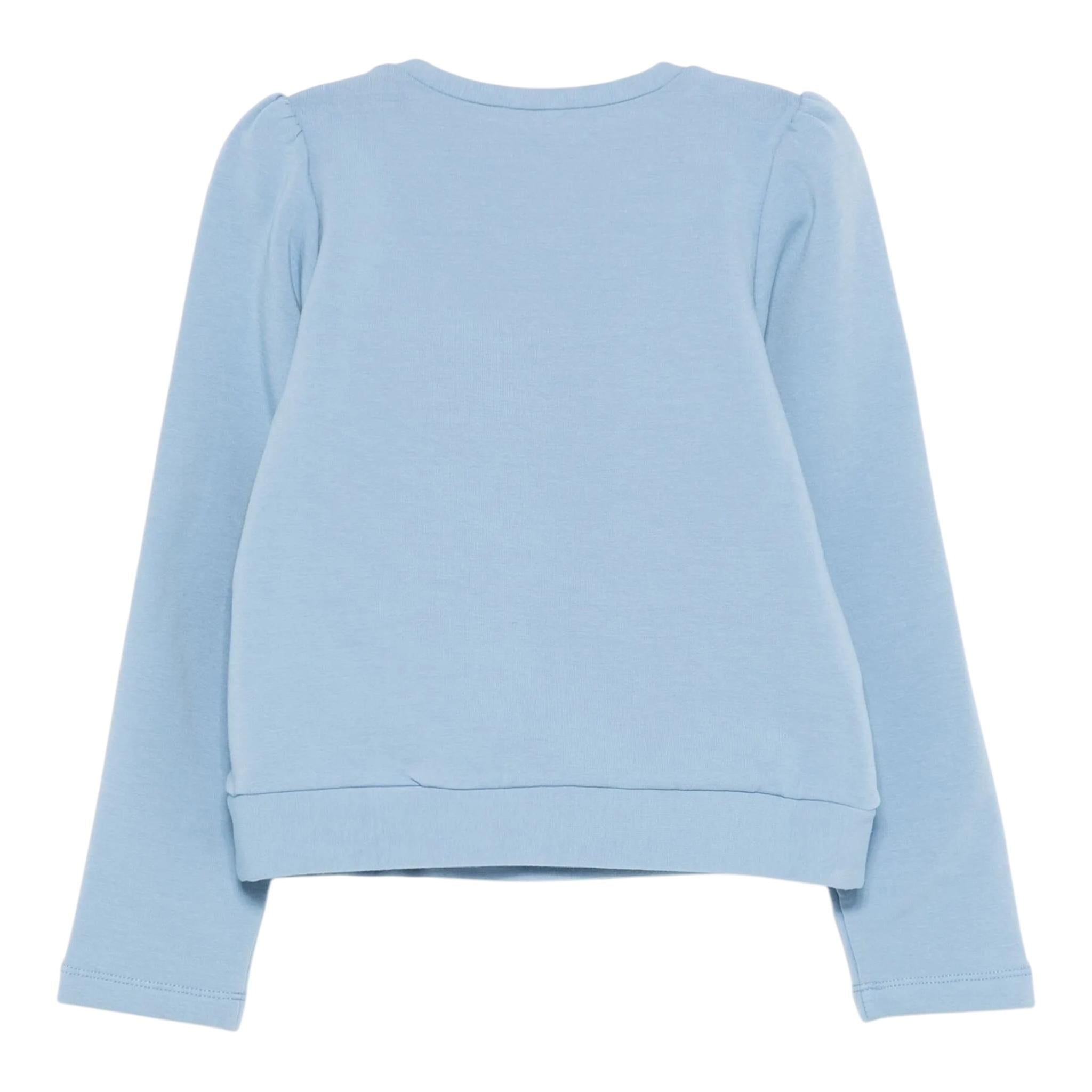 LIU JO felpa chiusa girocollo tnta unita con brillantini Azzurro per Neonata KF4108 AZZURRO LIU JO