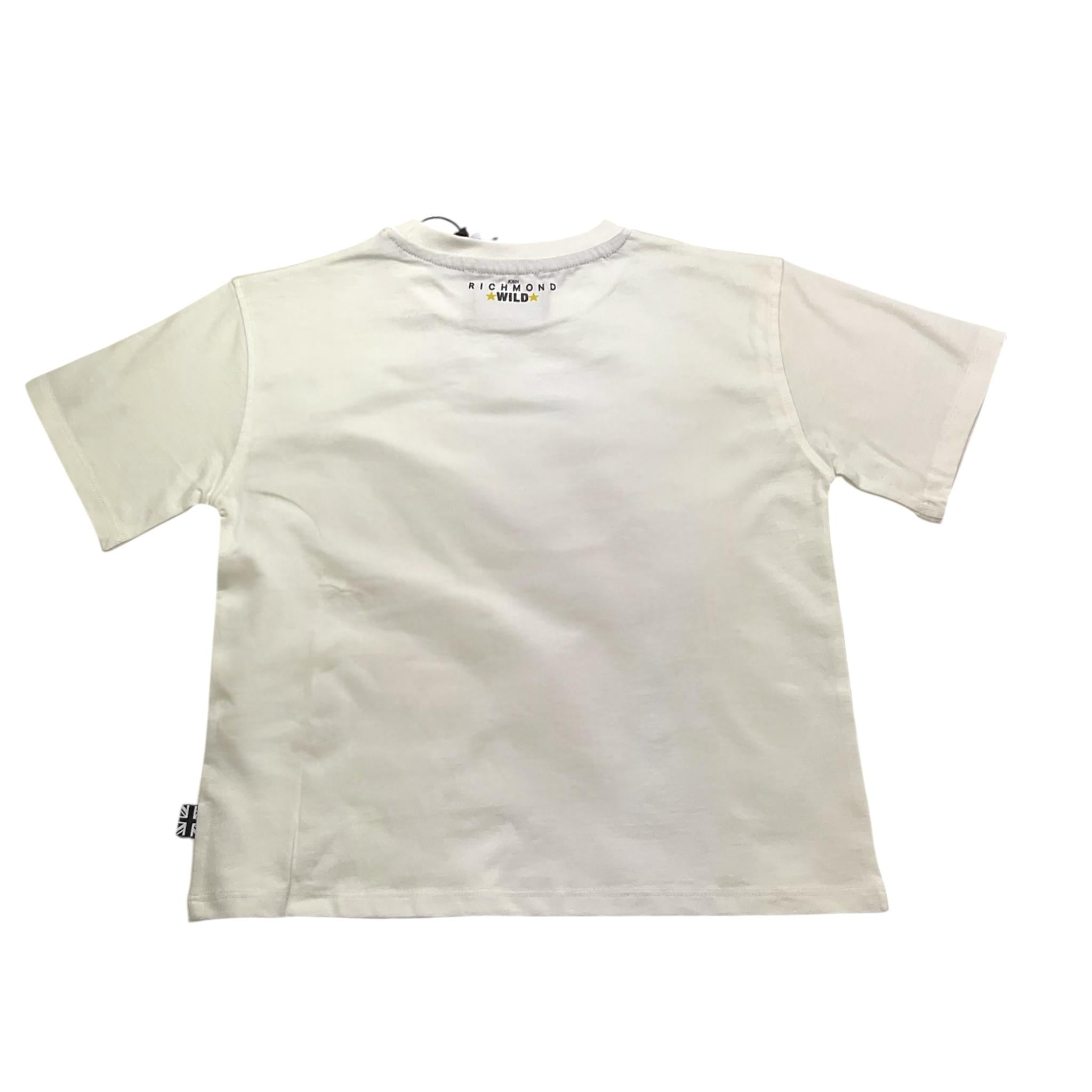 JOHN RICHMOND t-shirt girocollo tinta unita con stampa Bianco per Bambino RBA24002TS BIANCO JOHN RICHMOND