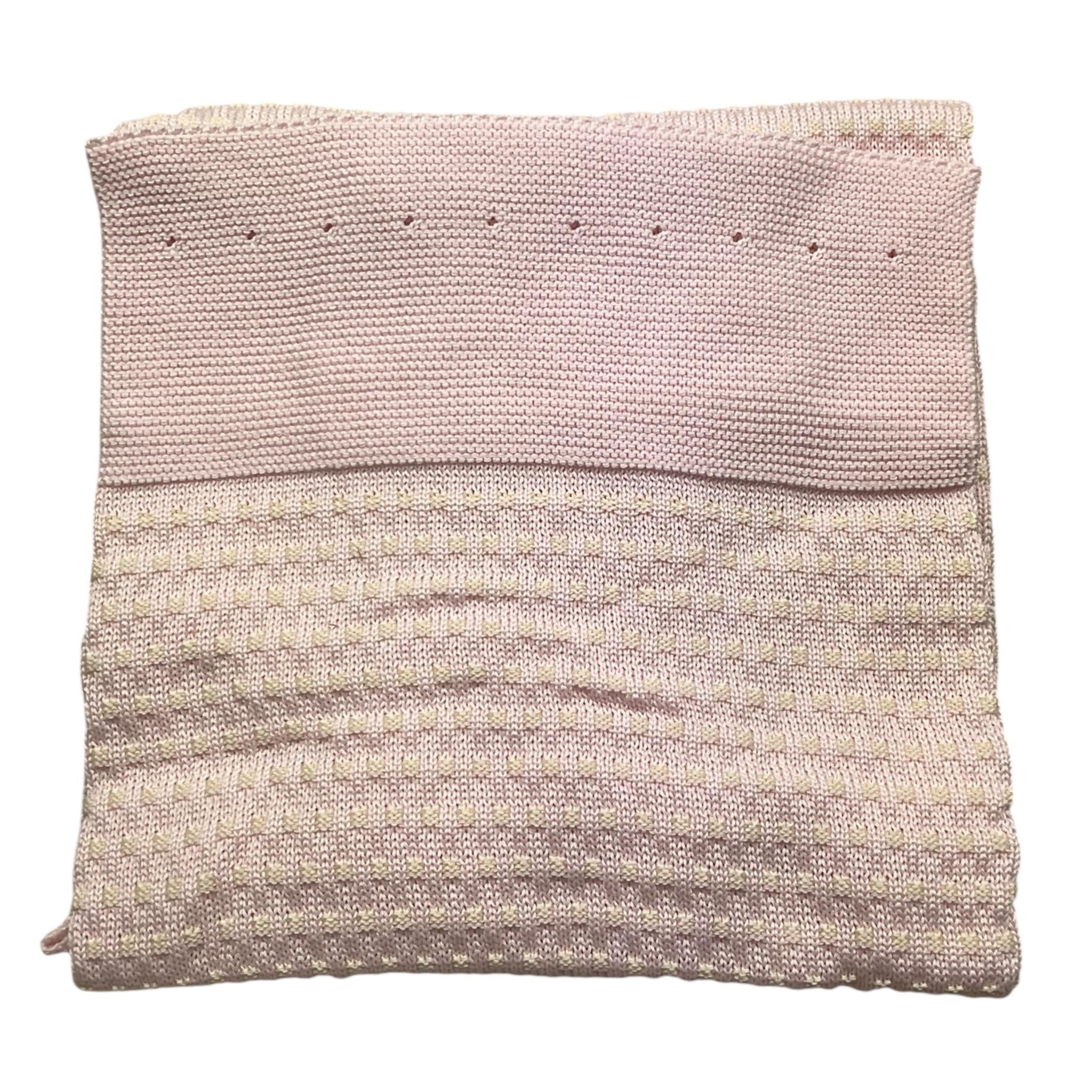 MARLU' coperta tinta unita con ricami Rosa per Neonata ES5480 ROSA MARLU'