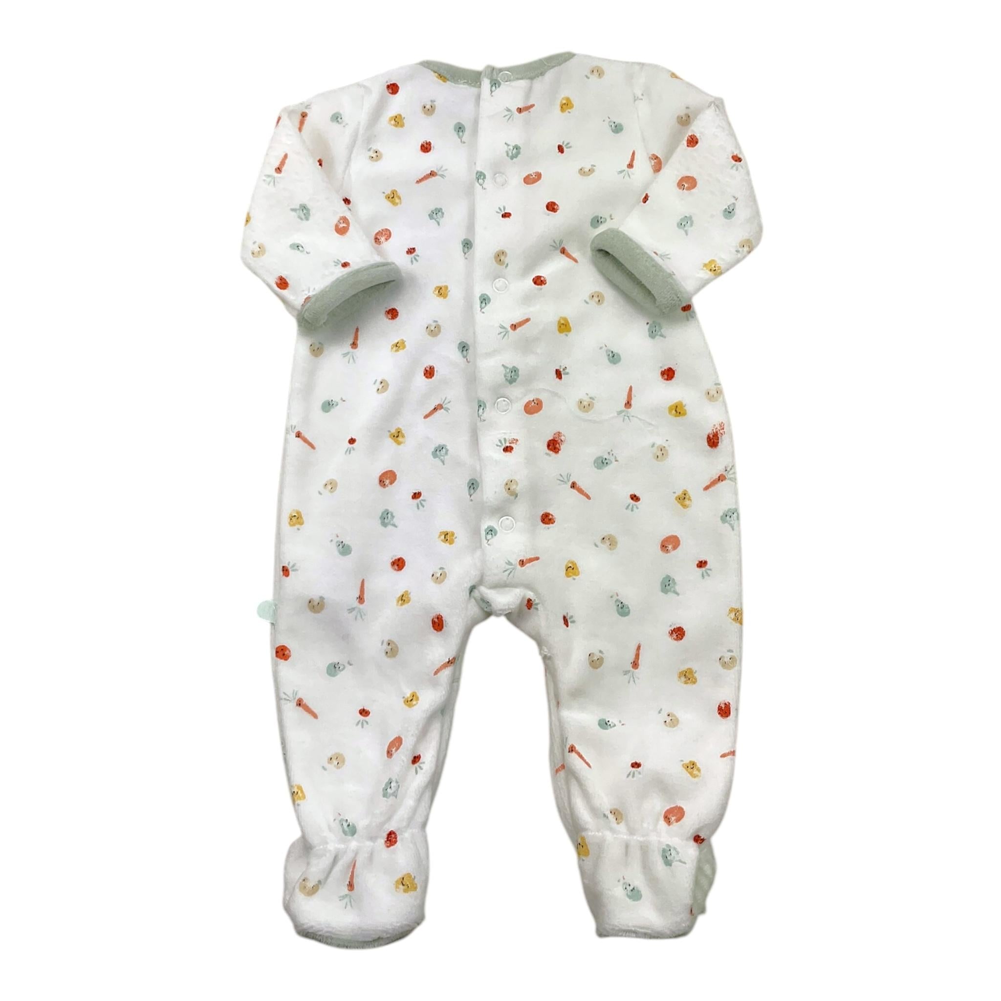 YATSI BABY tutina tinta unita con stampa Bianco per Neonato 24200309 BIANCO YATSI BABY