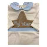 LA STUPENDERIA tutina tinta unita con stampa e colletto Bianco per Neonato TBTT53 BIANCO LA STUPENDERIA