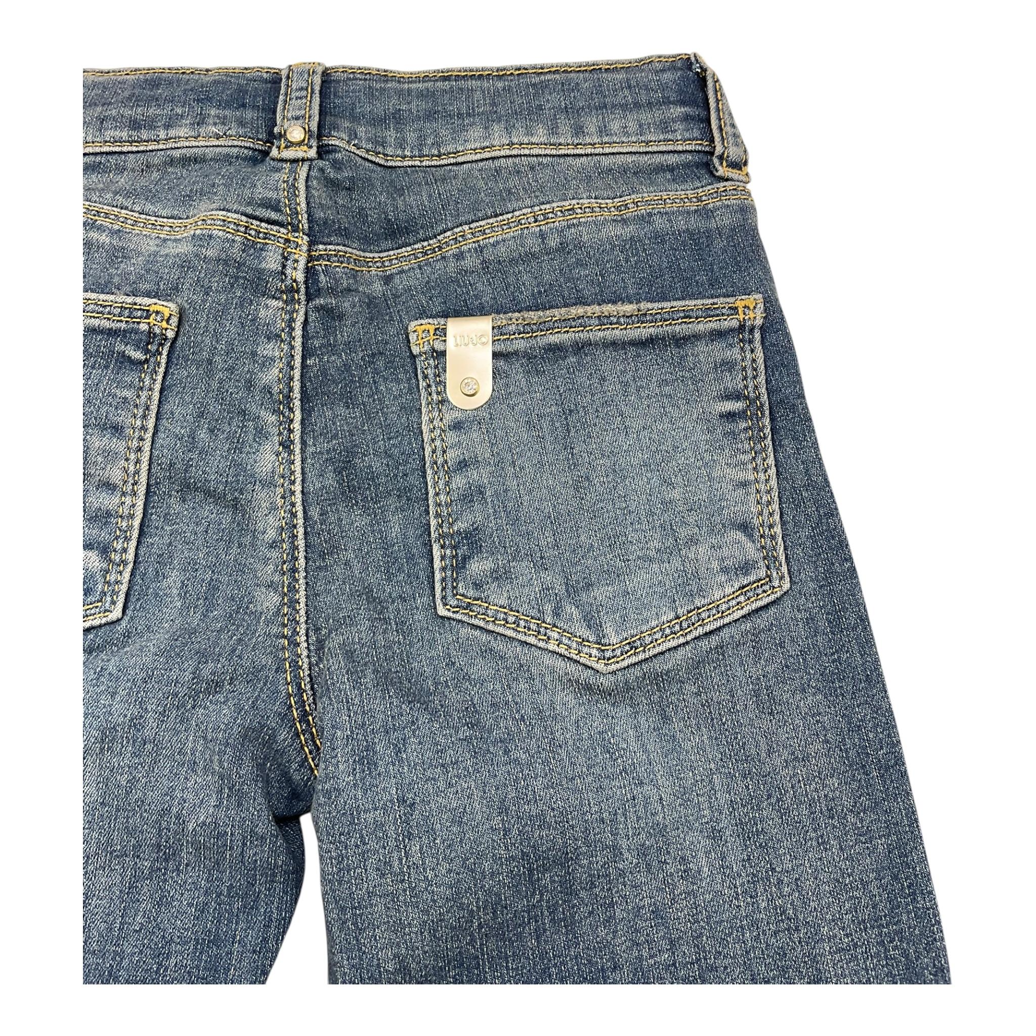 LIU JO jeans tinta unita modello zampa Blu per Bambina KF4054 BLU LIU JO