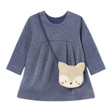 MAYORAL abito tinta unita con pochette girocollo Blu per Neonata 2915N BLU MAYORAL