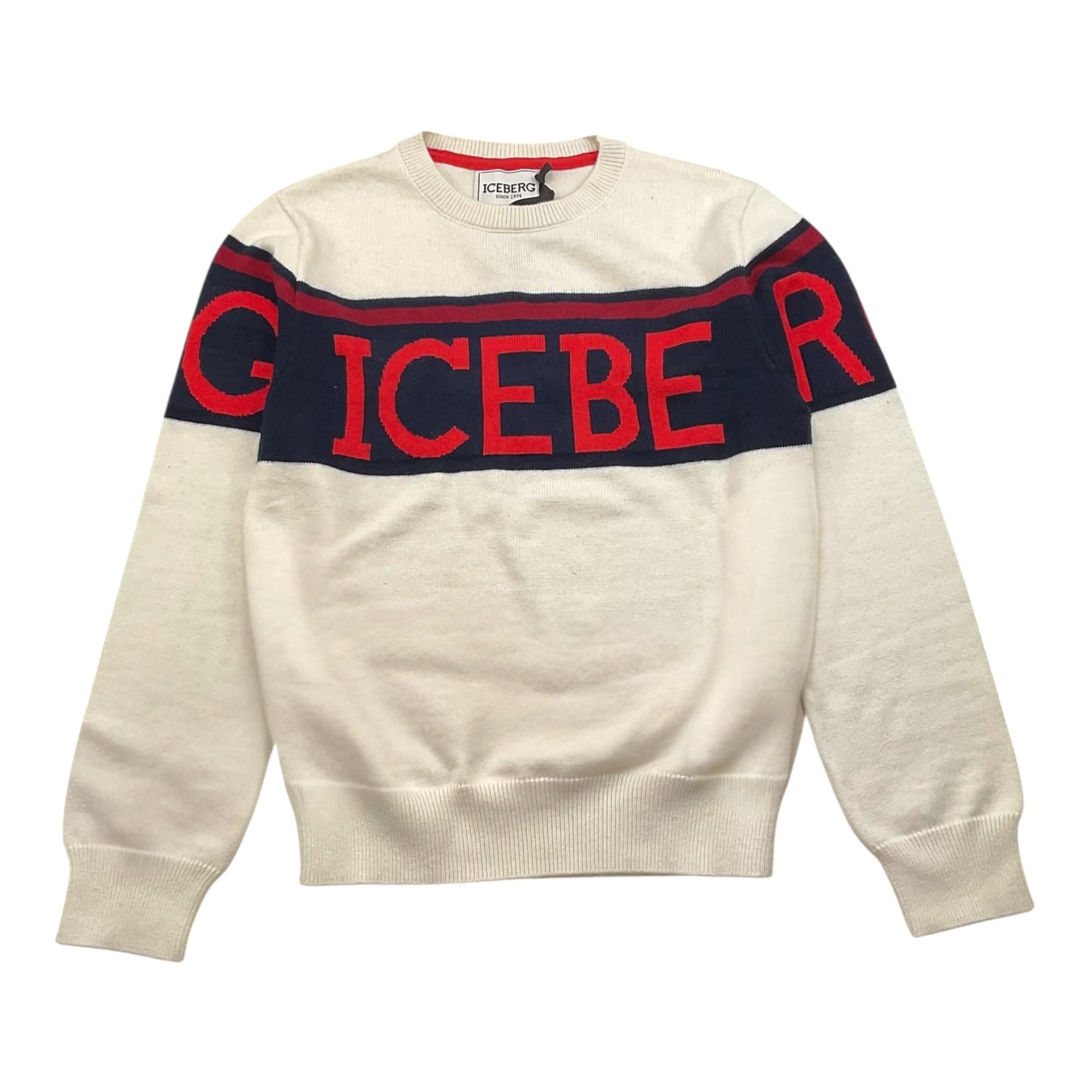 ICEBERG maglie girocollo tinta unita con logo Bianco per Bambino MGICE5308JX BIANCO ICEBERG