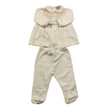 LALALU' completo 2 pezzi maglia-ghettina in ciniglia Panna per Neonato CPL6L PANNA LALALU'