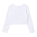 TWINSET shirt girocollo tinta unita con stampa Bianco per Bambina 242GJ2032XXX BIANCO TWINSET