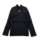 TWINSET maglia mezzo collo tinta unita a costine Nero per Bambina 242GJ3190X NERO TWINSET