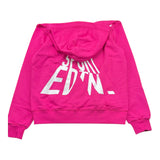 DSQUARED2 felpa tinta unita con cappuccio e stampa Fuxia per Bambina DQ2526 FUXIA DSQUARED2