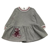 LE BEBE' abito girocollo tinta unita con stampa in contrasto Grigio per Neonata LBG6129 GRIGIO LE BEBE'