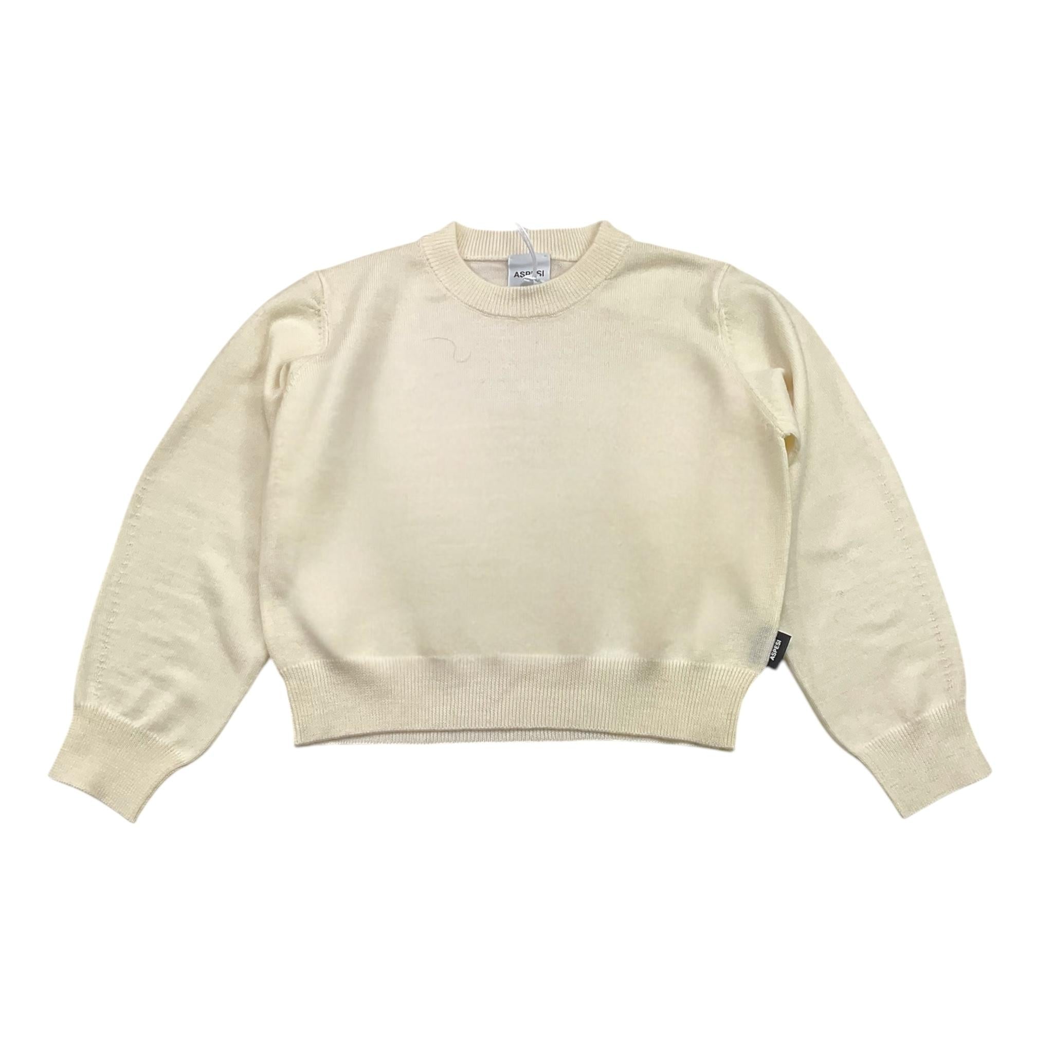 ASPESI maglia tinta unita girocollo Panna per Bambina F24033MAEM908 PANNA ASPESI