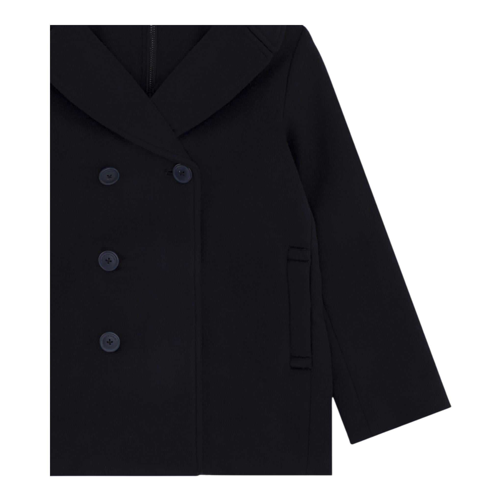 EMPORIO ARMANI cappotto tinta unita con zip e cappuccio Blu per Bambino 6L4BL0 BLU EMPORIO ARMANI