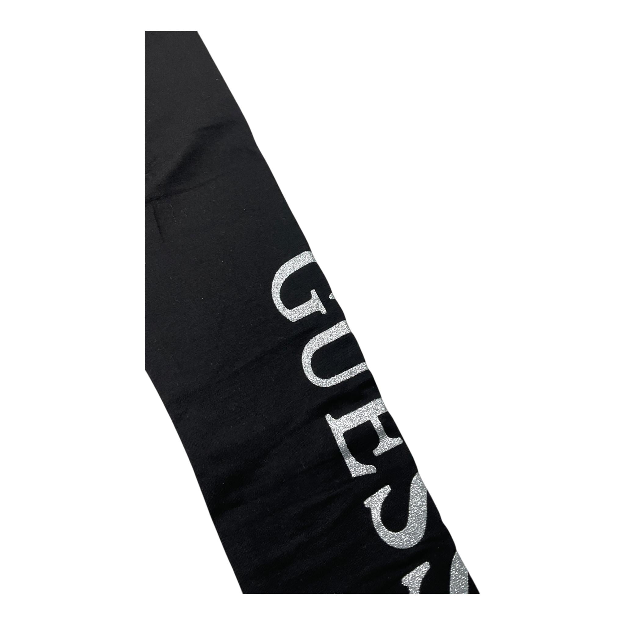 GUESS leggins tinta unita con logo Nero per Bambina K3YB01K82K0J NERO GUESS