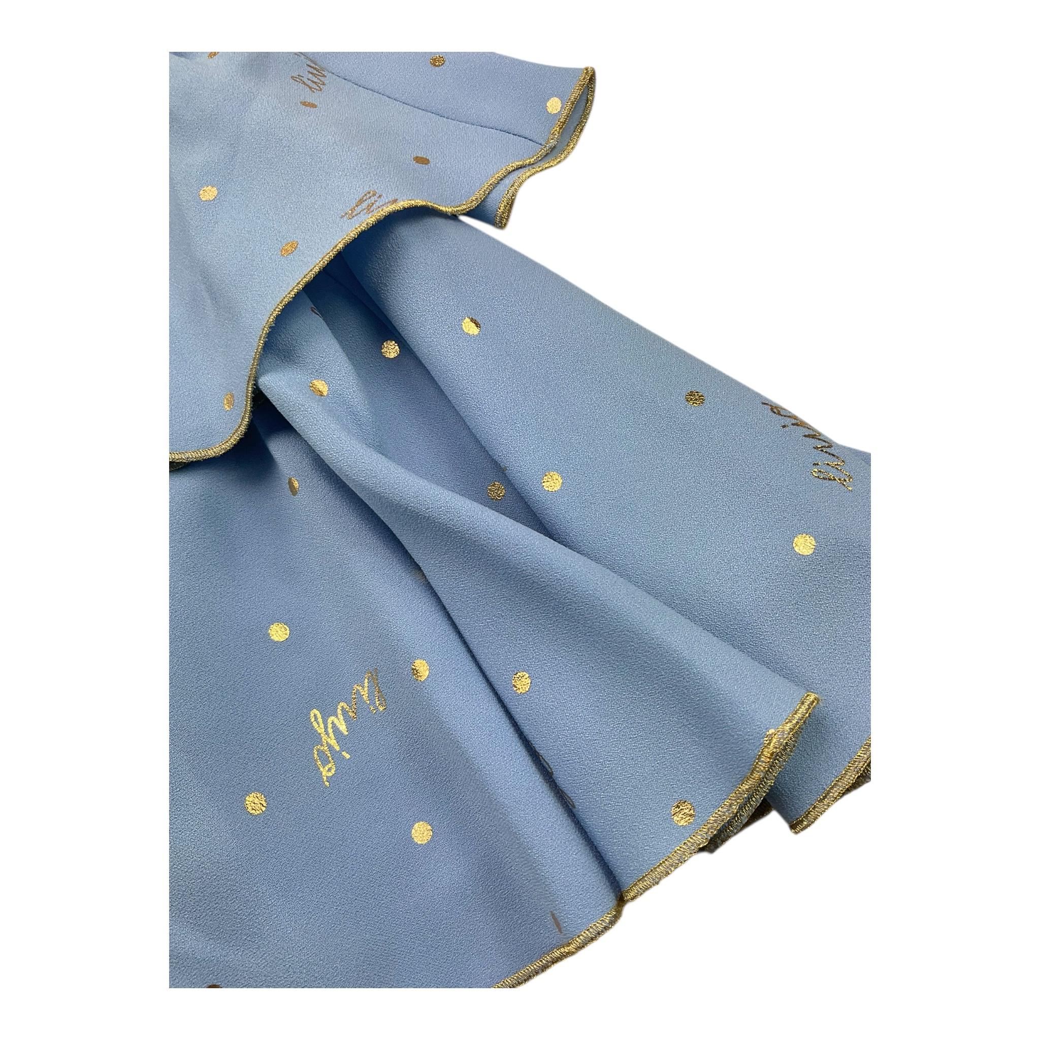 LIU JO gonna tinta unita con stampa in contrasto Azzurro per Bambina KF4050T4508J AZZURRO LIU JO