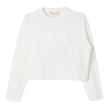 ELISABETTA FRANCHI shirt girocollo tinta unita con stampa Panna per Bambina EFTS224X PANNA ELISABETTA FRANCHI