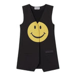 MOSCHINO gilet tinta unita con stampa Nero per Bambina HDV0FRL1A11 NERO MOSCHINO