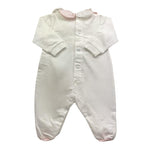 MARLU' tutina tinta unita con fiocco Bianco per Neonata EC1414 BIANCO MARLU'