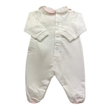 MARLU' tutina tinta unita con fiocco Bianco per Neonata EC1414 BIANCO MARLU'