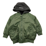 PLEASE giubbino tinta unita con cappuccio in contrasto Verde per Bambino JE10160B65 VERDE PLEASE