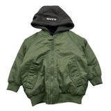 PLEASE giubbino tinta unita con cappuccio in contrasto Verde per Bambino JE10160B65 VERDE PLEASE
