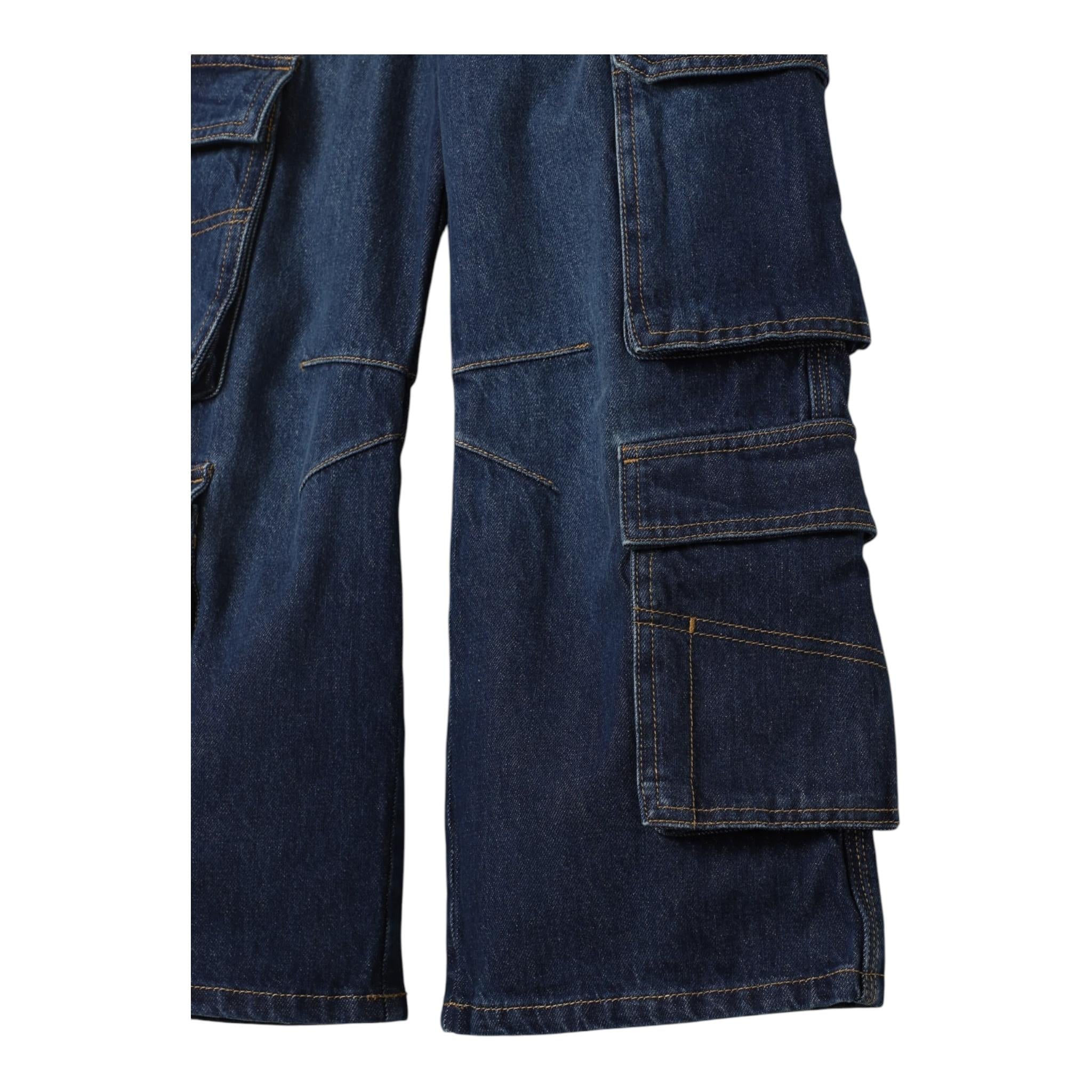 DIESEL jeans tinta unita modello palazzo/cargo Blu per Bambina J01725 BLU DIESEL
