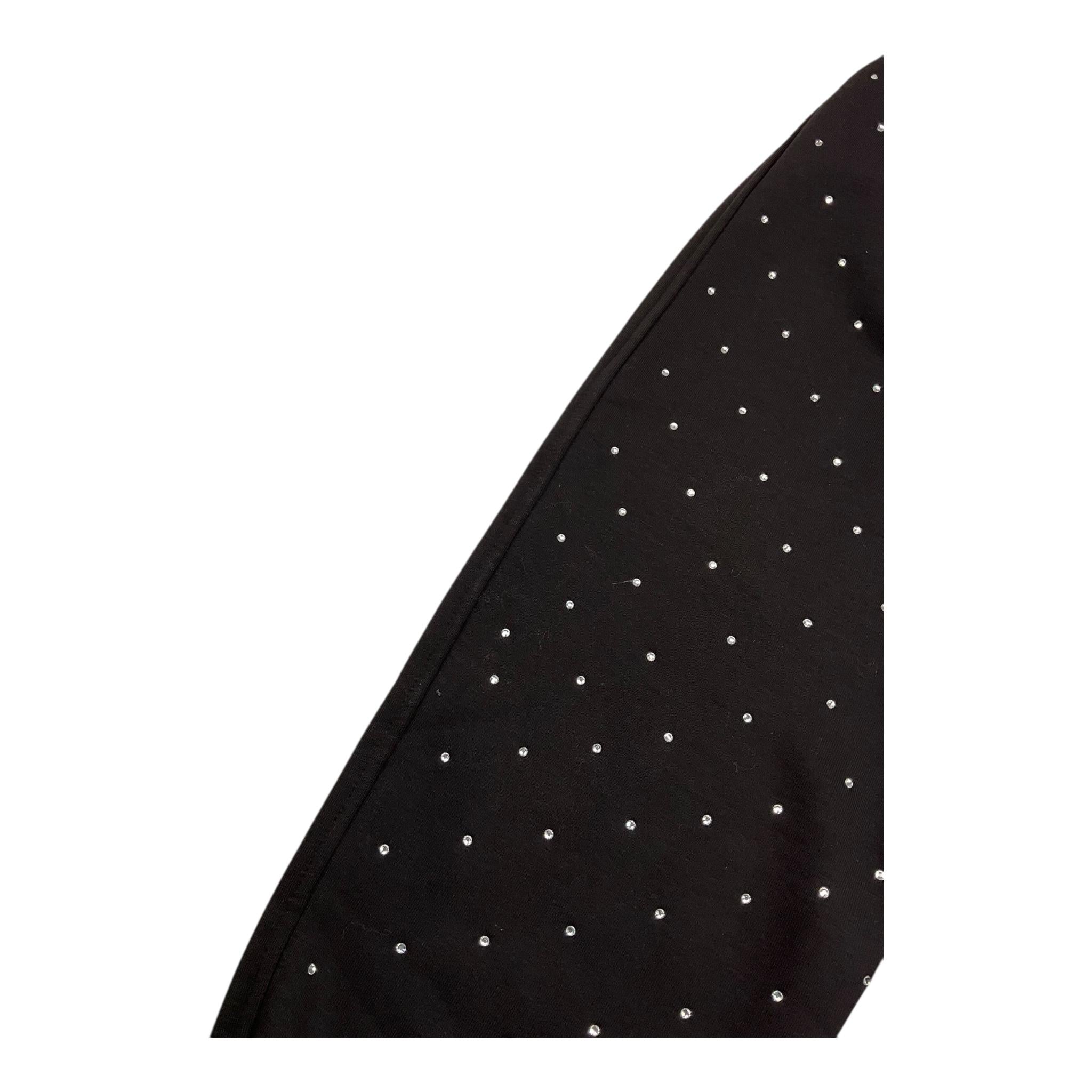 MARIUCCIA pantalone tuta tinta unita con brillantini Nero per Bambina MBW23P226 NERO MARIUCCIA