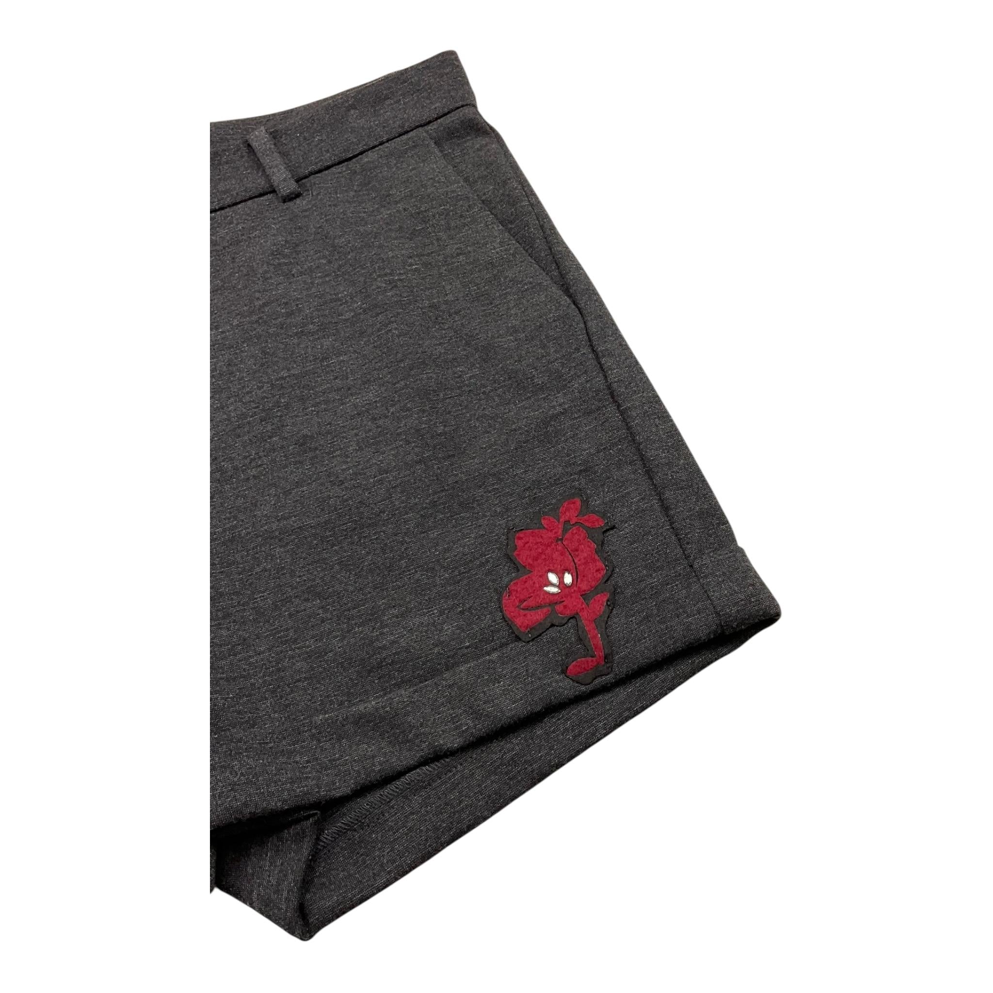 MONNALISA short tinta unita con applicazione Grigio per Bambina 418403AN GRIGIO MONNALISA