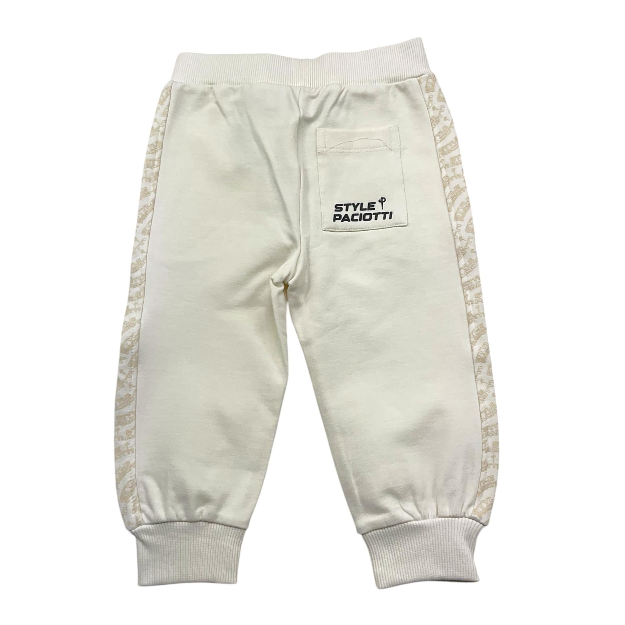 CESARE PACIOTTI pantalone tuta tinta unita logato Panna per Neonato PFP5301B PANNA CESARE PACIOTTI