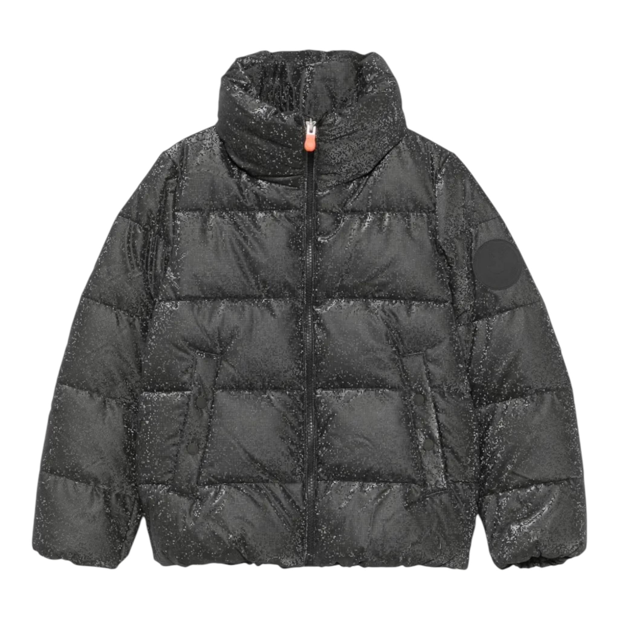 SAVE THE DUCK giubbino tinta unita con zip Nero per Bambina J39370G NERO SAVE THE DUCK