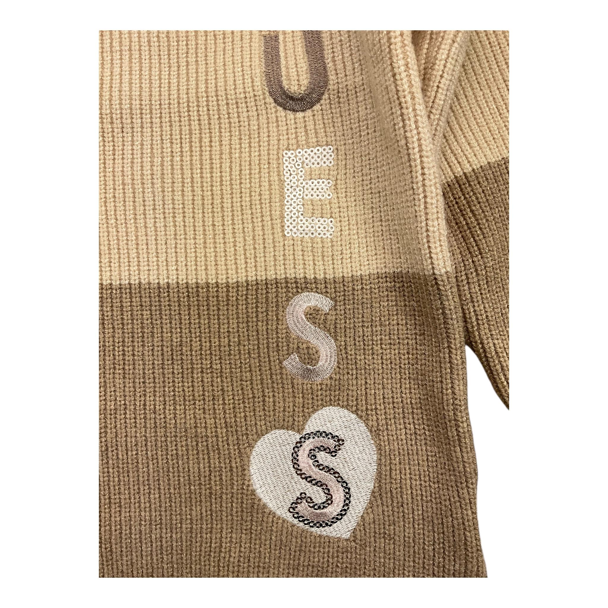 GUESS abito bicolore girocollo con stampa Beige/panna per Neonata K4BK19Z3FU0 BEIGE/PANNA GUESS