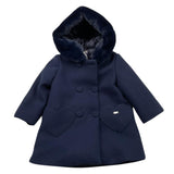 LE BEBE' cappotto tinta unita con cappuccio Blu per Neonata LBG6156 BLU LE BEBE'