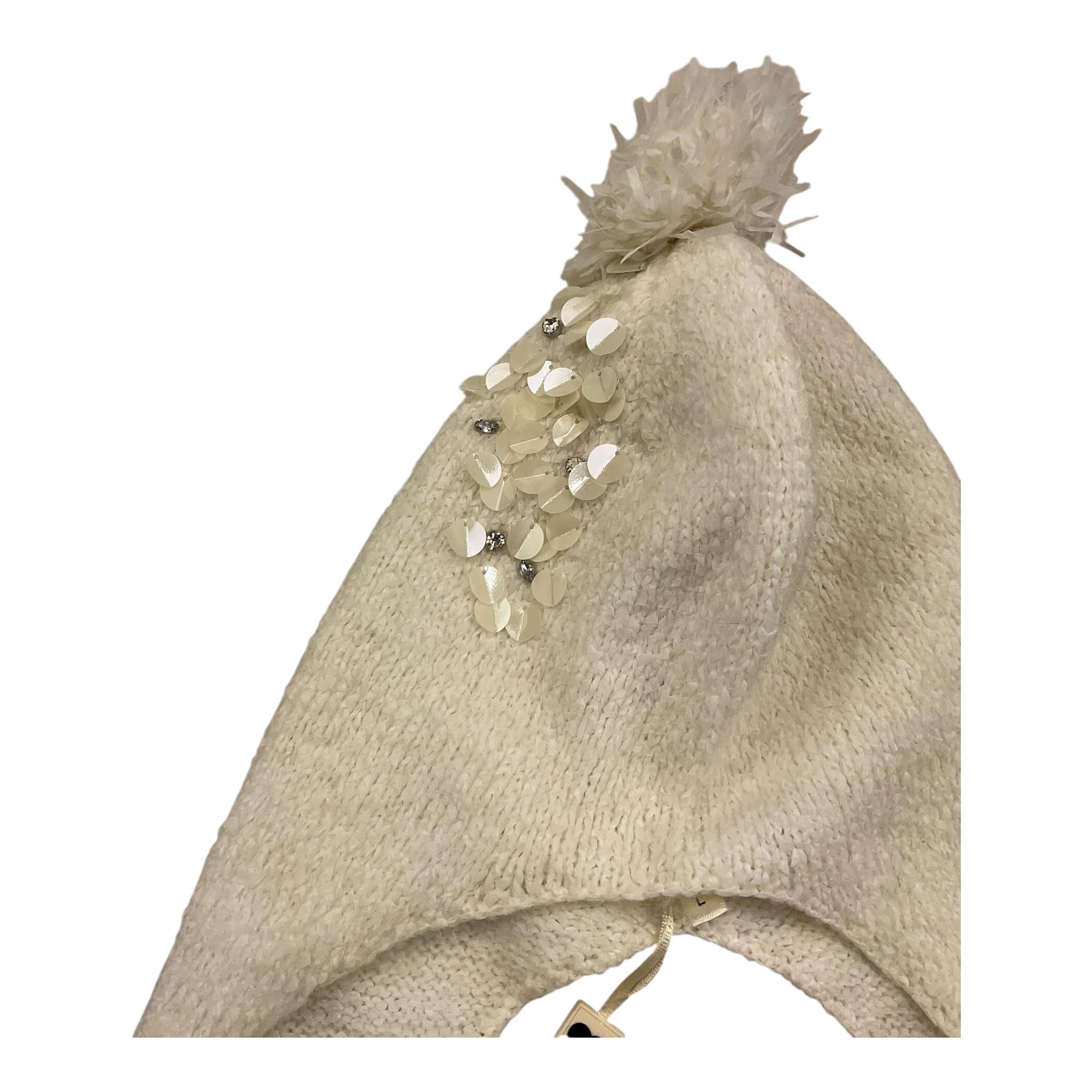TWINSET cappello tinta unita con sciarpa Panna per Bambina FA6HBW PANNA TWINSET