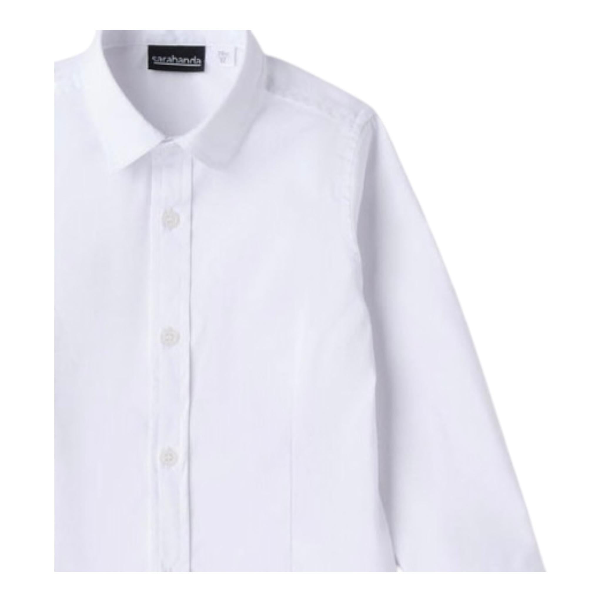 SARABANDA camicia tinta unita con bottoni Bianco per Bambino 06111 BIANCO SARABANDA