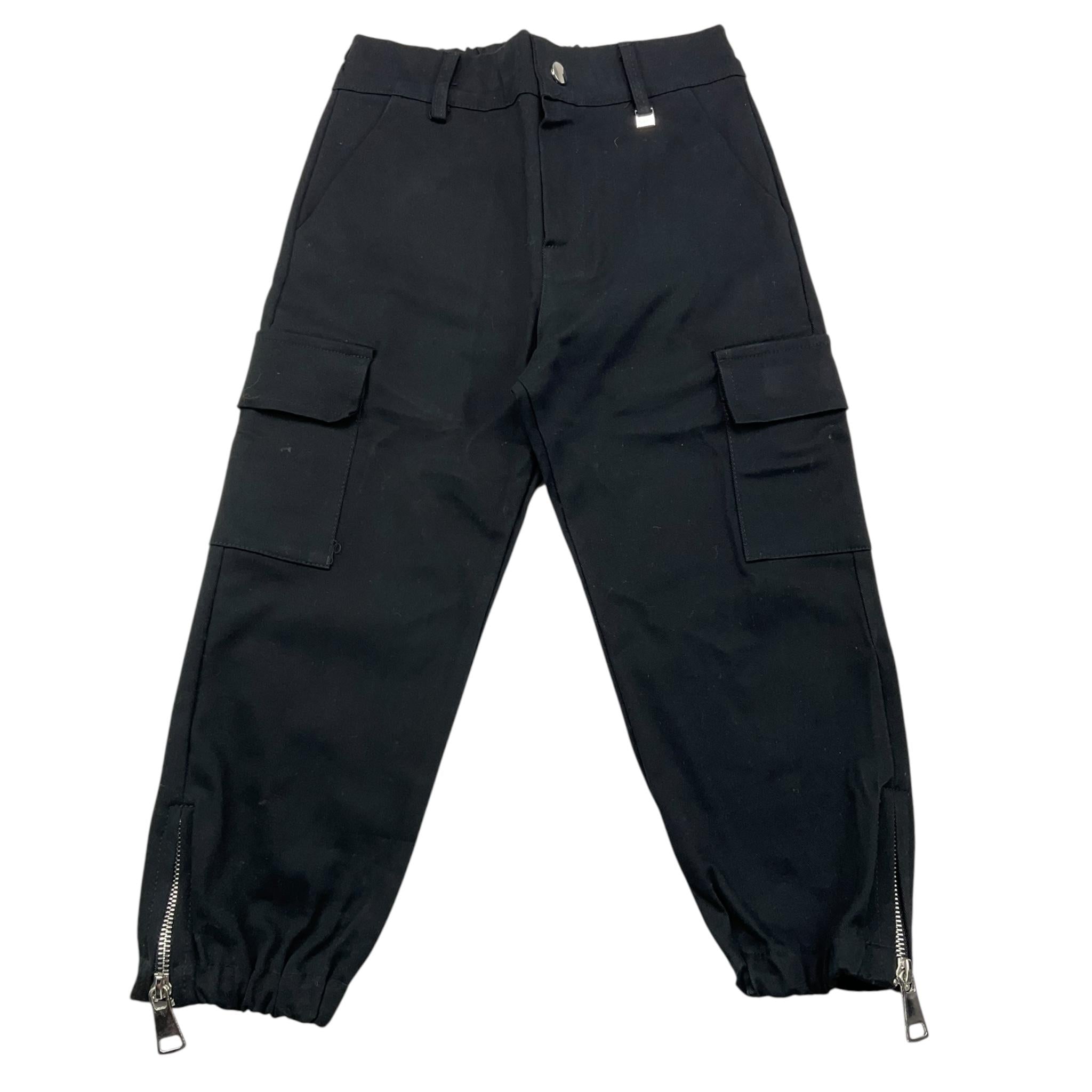 NEVER TOO pantalone tinta unita con elastico in vita Nero per Bambino NT2215BX NERO NEVER TOO