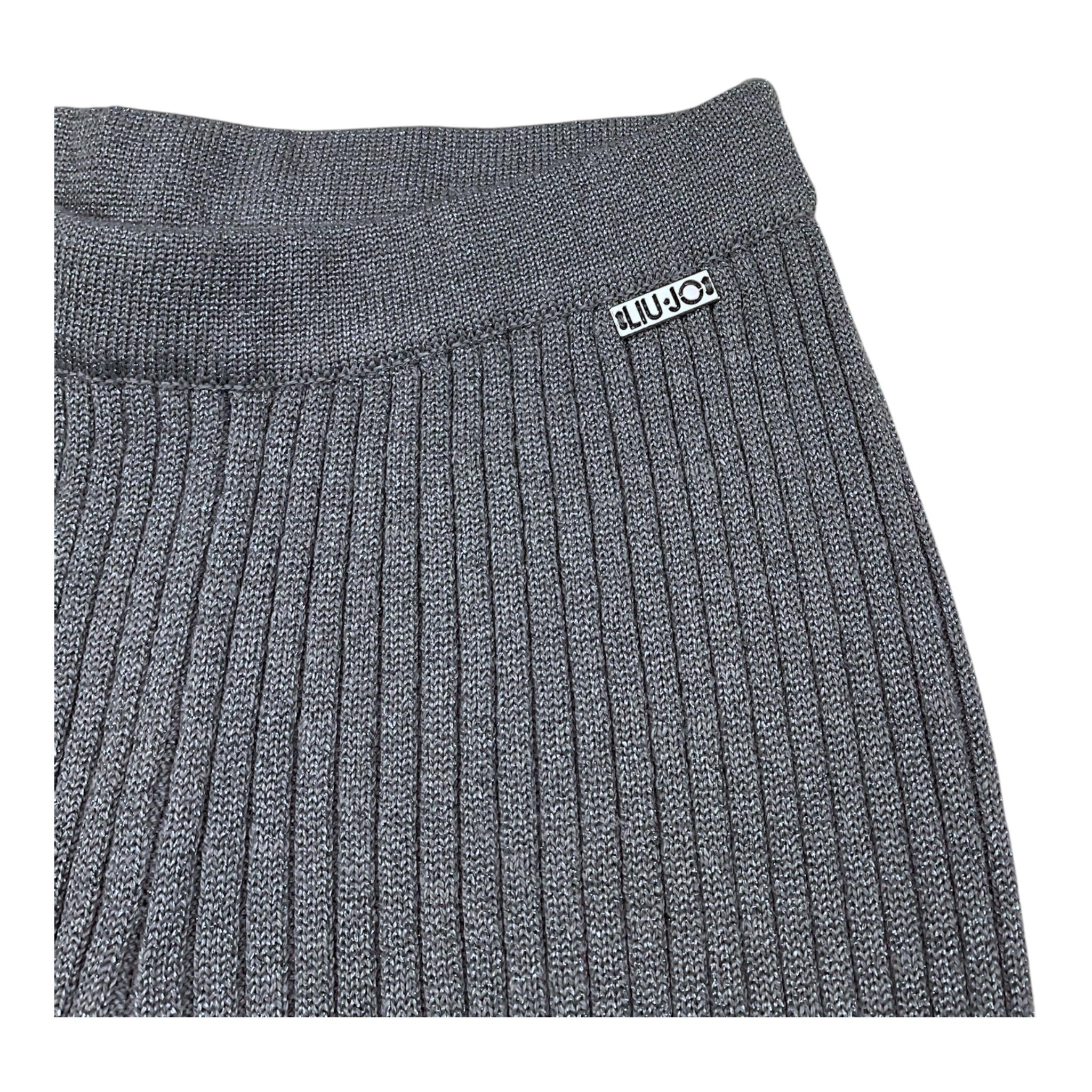 LIU JO pantalone tinta unita modello palazzo Grigio per Bambina KF4129 GRIGIO LIU JO