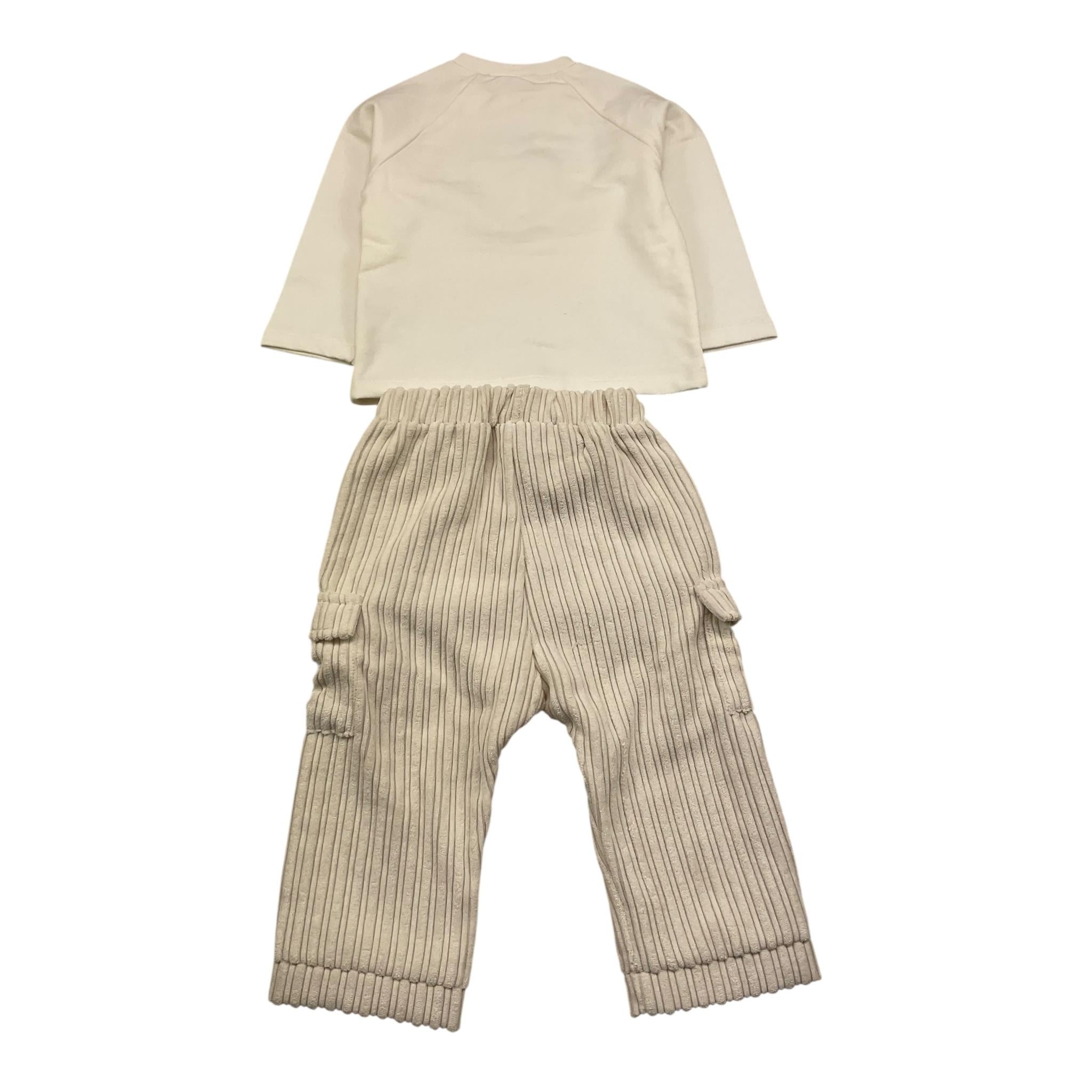 LALALU' completo 2 pezzi felpa-pantalone Panna per Neonato CTL4H PANNA LALALU'