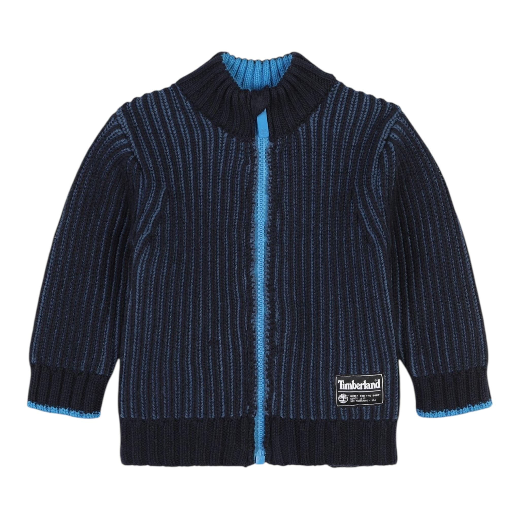 TIMBERLAND felpa con zip tinta unita Blu per Neonato T60266 BLU TIMBERLAND