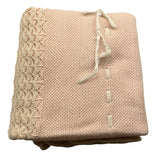 MAC ILUSIO'N coperta tinta unita con ricami Rosa per Neonata TO80 ROSA MAC ILUSIO'N