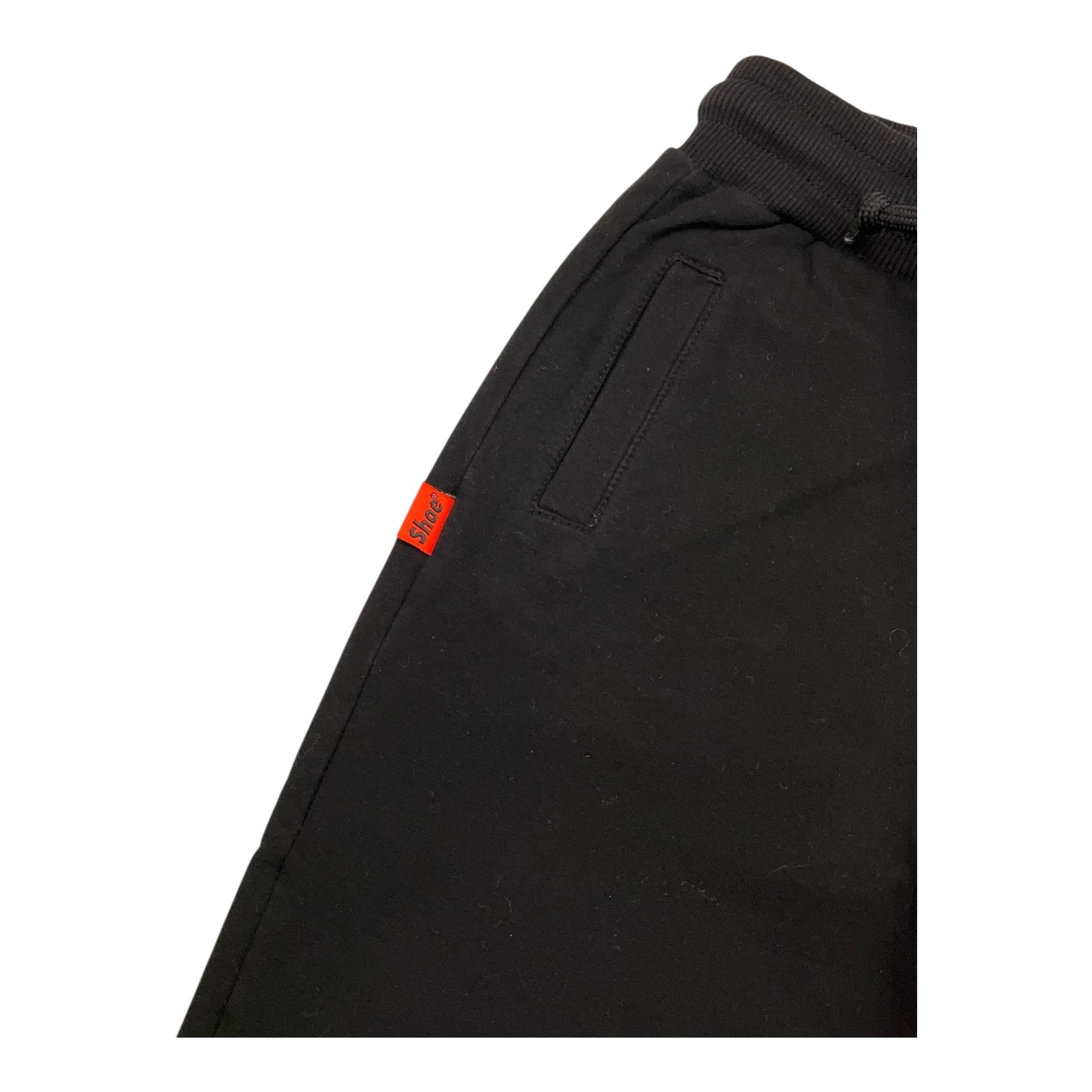 SHOE pantalone tuta tinta unita con stampa in contrasto Nero per Bambino PNTSH NERO SHOE