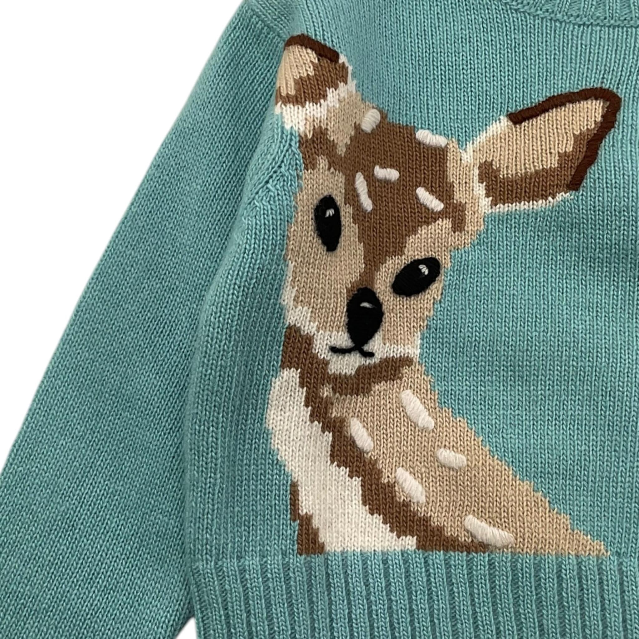 IL GUFO maglia tinta unita con stampa Verde per Neonata A24MA473EM220 VERDE IL GUFO
