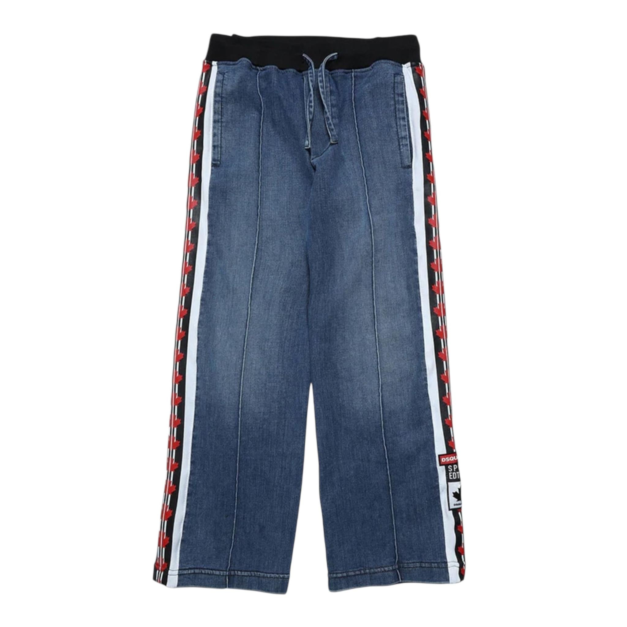 DSQUARED2 jeans tinta unita con bottoni laterali Blu per Bambino DQ1873 BLU DSQUARED2