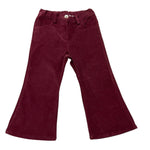 PER TE pantalone tinta unita in velluto modello zampa Bordeaux per Bambina 44208 BORDEAUX PER TE
