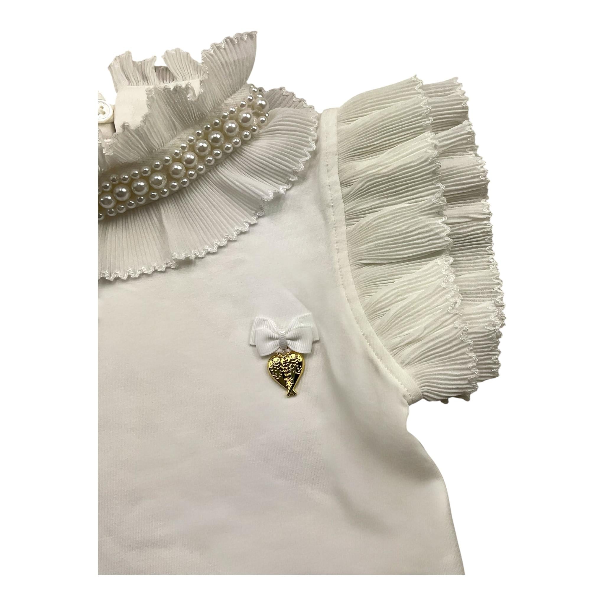 ANGEL'S FACE t-shirt girocollo tinta unita con perle Bianco per Bambina PEARLEE BIANCO ANGEL'S FACE