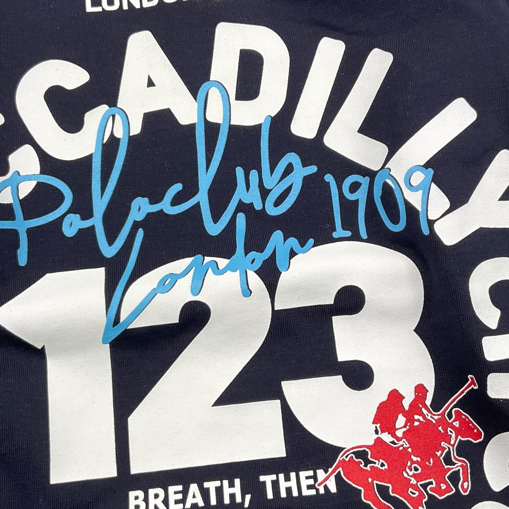 POLO CLUB LONDON shirt girocollo tinta unita con stampa Blu per Bambino 242112 BLU POLO CLUB LONDON