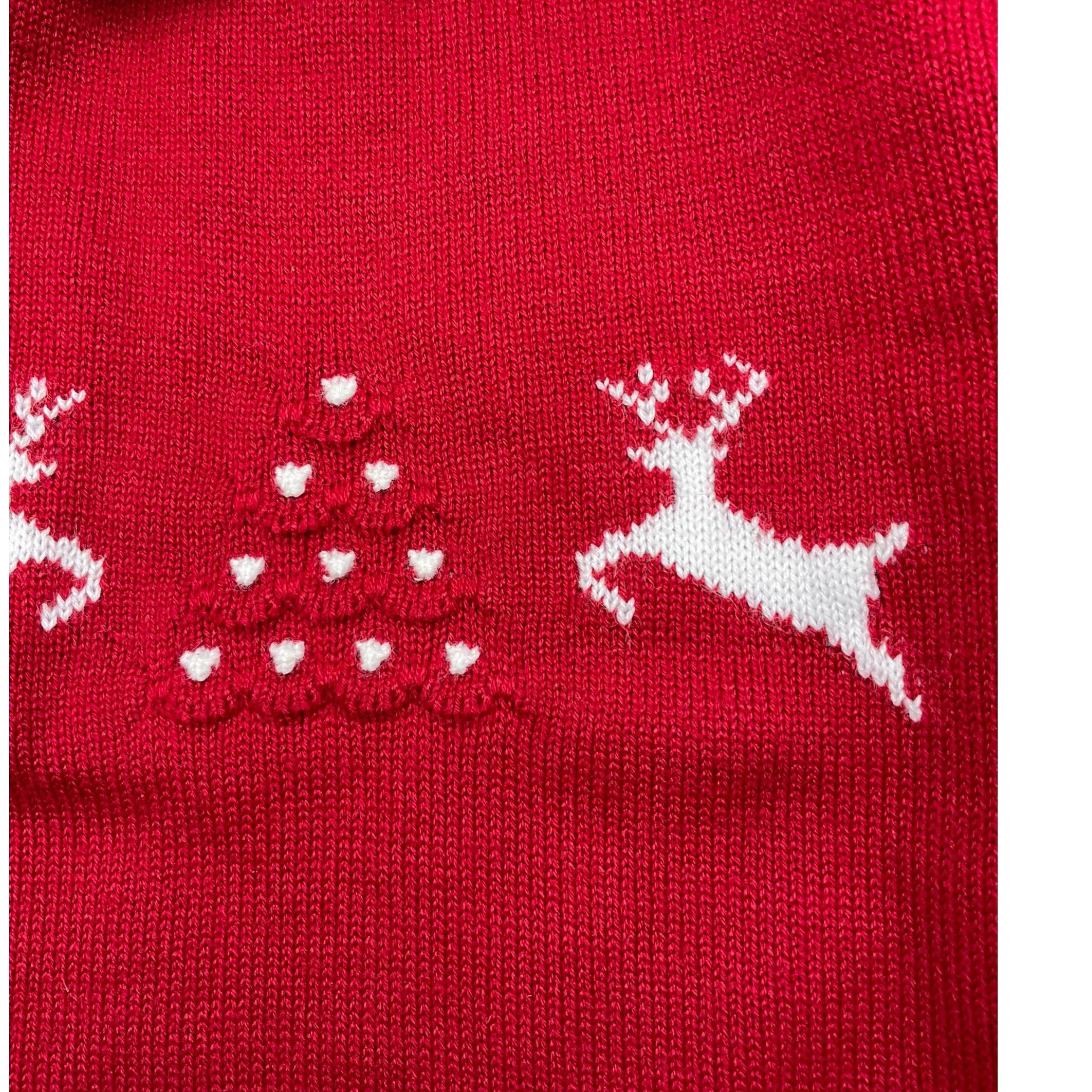 GRANLEI maglia tinta unita e con colletto stampa renne Rosso per Neonato 2425 ROSSO GRANLEI