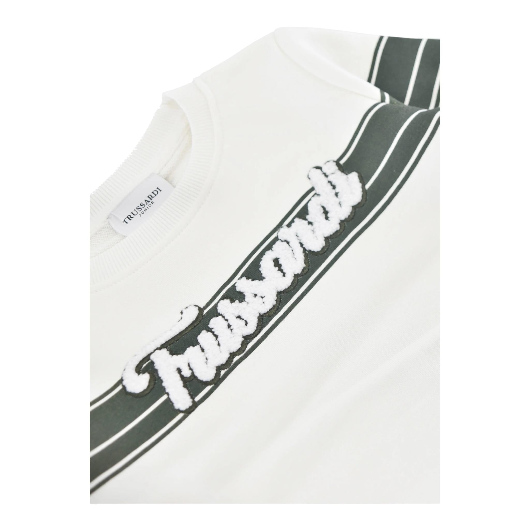 TRUSSARDI shirt girocollo tinta unita con stampa Bianco per Neonato TIA24111TSX BIANCO TRUSSARDI
